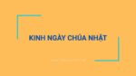 Kinh ngày Chúa Nhật